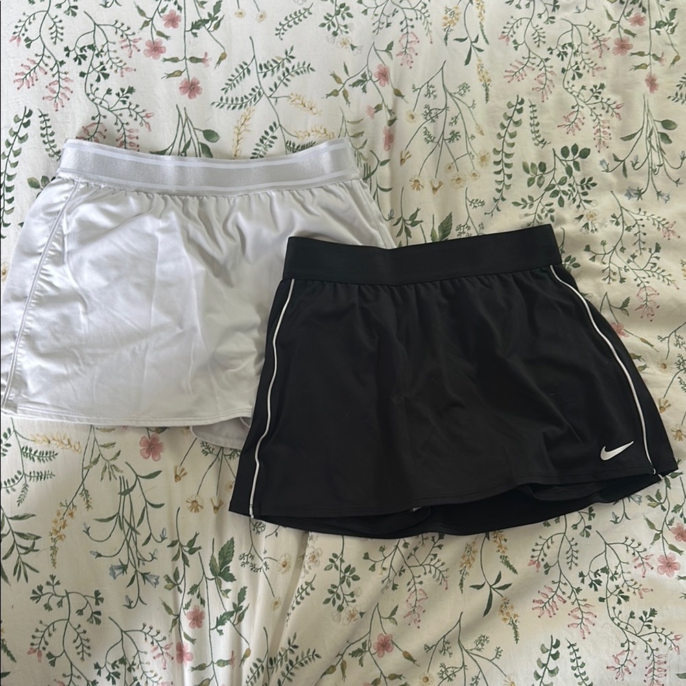 Nike White and Black Athletic Shorts